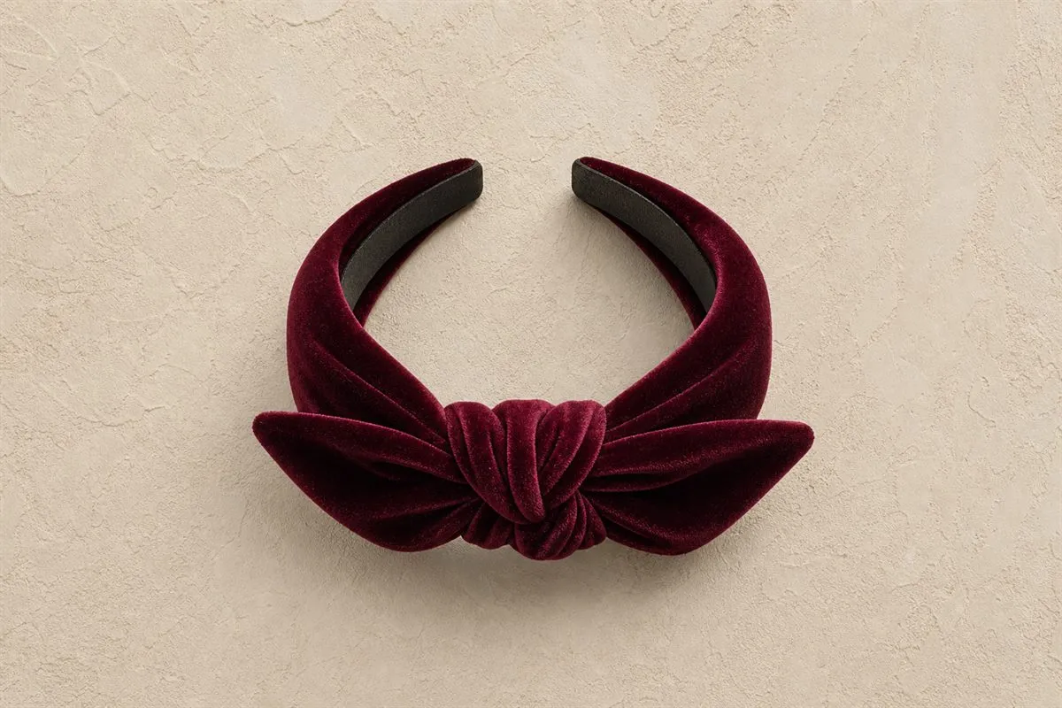 Bandeau Cheveux Noué Velours — Essentiel